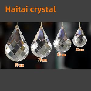 Crystal Prism Chandelier Pingente Ornamento Gourd Forma 50.63.76.89mm Grids Superfície Bead Cortina Pingente Acessórios de Iluminação - Product Image 2