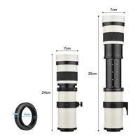 Objectif zoom super téléobjectif MF blanc F/8.3-16 420-800 mm monture T2 avec bague adaptateur AI universelle pour appareils photo Nikon