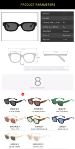 Vente en gros de lunettes de soleil d'automne <span class=keywords><strong>2022</strong></span> pour femmes, monture de couleur verte de haute qualité à bas <span class=keywords><strong>prix</strong></span>, livraison gratuite - Product Image 6