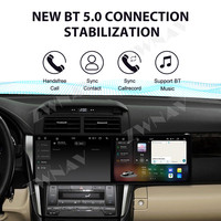 ZWNAV Double écran 10,1 pouces GPS de voiture Navi Radio pour Toyota Camry 2012-2015 Lecteur multimédia Android 8+128 Go Audio Carplay Unité principale