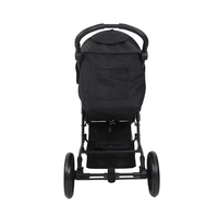 Poussette compacte en métal pour bébé avec 3 roues, design pliable, multifonctionnelle pour une utilisation en intérieur/extérieur