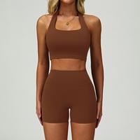Ensembles Simple Belle Utilitaire Fantaisie Corset Vêtements Femmes Marque Privée Mode Funky Butt Scrunch Yoga Ensemble Veste