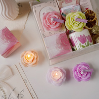 Rosenkerze, Valentinstagsgeschenk, Aromatherapie-Kerze Souvenir, Praktisches Kleines Geschenk, Valentinstag Blumenförmig