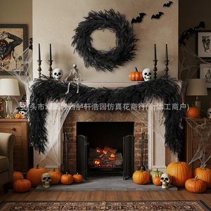 Guirlande de pin noir Xuanhaoyuan pour Halloween, 60 cm, pour la décoration de la maison et les fêtes - Product Image 1