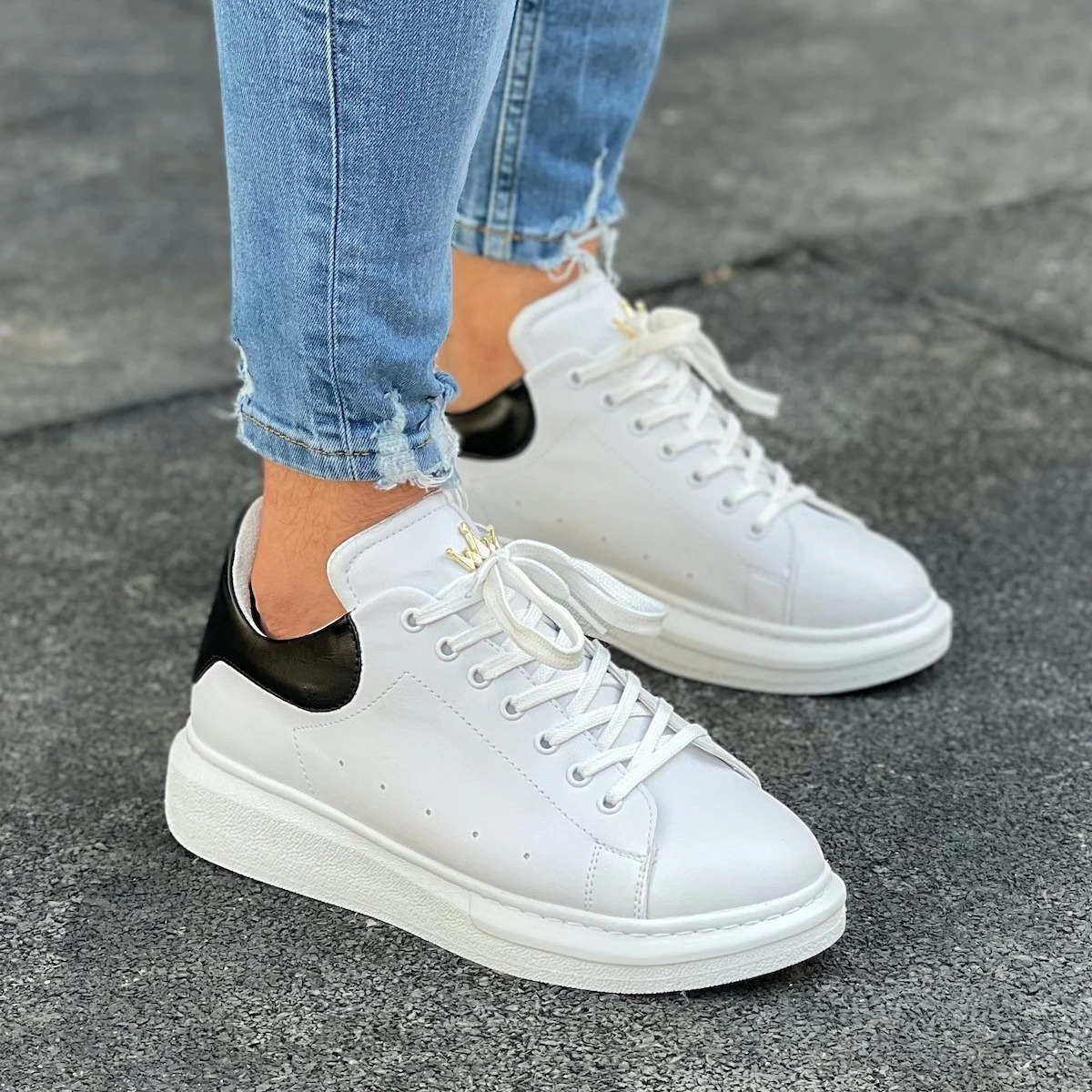 Urbanart Hype White Sneakers Hype 12 Wax Black (1) UrbanArt Shoes