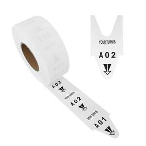 Rollo de Tickets Numerados Secuenciales con Flecha Blanca para Gestión de Filas de Espera en Comercios y Restaurantes - Product Image 4