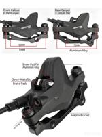 Kit de conversion de frein à disque hydraulique pour vélo électrique, kit de mise à niveau de frein à tambour arrière vers frein à disque pour pièces de scooter et vélo électrique
