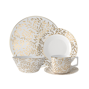 ชุดอาหารเซรามิกทนทานจากกระดูกจีนแบบยั่งยืนที่เป็นมิตรกับสิ่งแวดล้อมสไตล์ยุโรป ประกอบด้วยจานอาหารค่ำ สำหรับงานแต่งงานสุดหรูทันสมัยและร้านอาหาร - Product Image 1