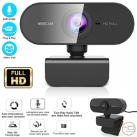 Cámara Web USB HD 1080P de Bajo Precio con Micrófono Integrado, Plug & Play para Laptop/Escritorio, Videollamadas y Conferencias en Stock