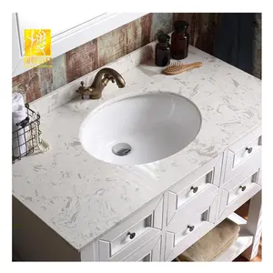 Vendita diretta della fabbrica a buon mercato quarzo marmo vanity top quarzo di lavaggio lavabo in marmo lavandino del bagno