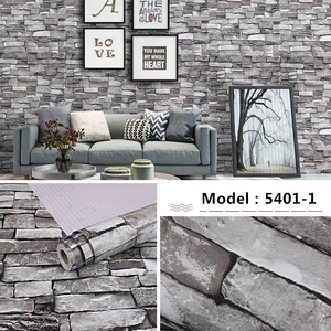 <span class=keywords><strong>สติ๊กเกอร์</strong></span>ติดผนังลายอิฐลอกและซีเมนต์3D สีเทาหรูหรามีกาวในตัว - Product Image 5