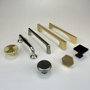 Kosin Zinc Alloy Modern Brushed <strong>Gold</strong> Black <strong>Knobs</strong> Kitchen Cabinet <strong>Door</strong> Pulls Handles for Furniture - Product Image 5