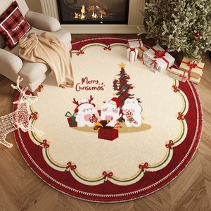 Cashmere Thảm Vòng 10mm Độ dày in Dirt-RESISTANT Dễ dàng duy trì nhà giáng sinh phong cách chân Mat qua biên giới bán buôn - Product Image 2