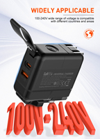 LDNIO Q2618 Adaptador de Viaje GaN de 65W al por Mayor, Cargador de Teléfono USB-C PD PPS USB-A QC con 4 Enchufes Intercambiables AU EU UK US