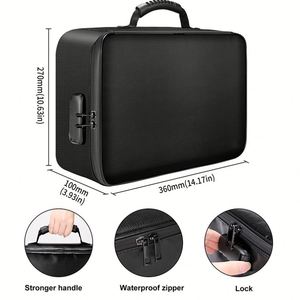 Portable <b>Fireproof</b> <b>Document</b> Storage <b>Box</b> Organizer Bag with Lock Custom Logo <b>for</b> File Passport Certificate Other <b>Documents</b> - Product Image 6