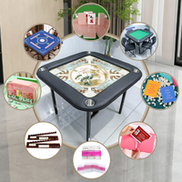Vente en gros de jeux de mahjong américains personnalisés avec logo, comprenant un mélangeur, un sac à fermeture éclair, un étui pour les règles, un coffret cadeau et des accessoires