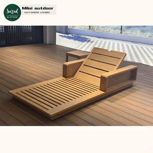 Chaise longue en teck moderne et minimaliste pour l'extérieur, directement <span class=keywords><strong>de</strong></span> l'usine, pour la piscine, la plage, le <span class=keywords><strong>bain</strong></span> <span class=keywords><strong>de</strong></span> <span class=keywords><strong>soleil</strong></span> ou le lit <span class=keywords><strong>de</strong></span> bronzage - Product Image 3