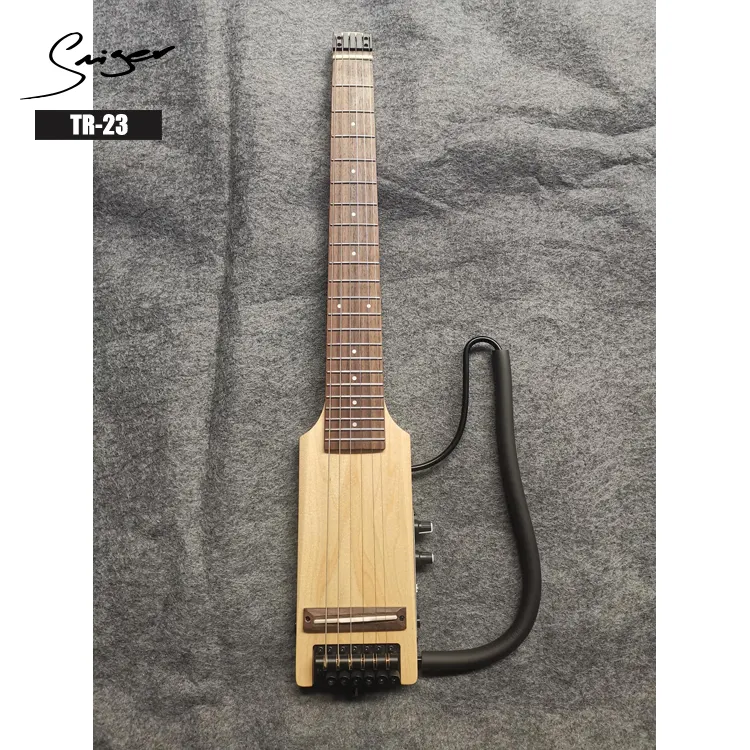Großhandel Ultra Travel E-Gitarre für Smiger Maple Headless Silent E-Gitarre