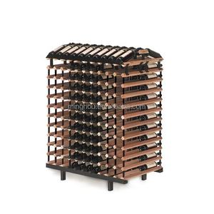 240 בקבוק מסחרי יין תצוגת stand גלם עץ צבע שני צד תצוגת למעלה יין מדף - Product Image 1