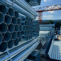 Tubo de Acero Galvanizado por Inmersión en Caliente S235JR ERW de Alta Calidad, Tubería GI de 48.3MM para Construcción de Edificios, Soldadura, Corte, Doblado, ISO 9001