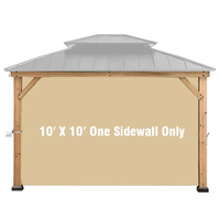 Rideau de remplacement pour gazebo 10x10FT en PVC et polyester, imperméable, pour l'intimité, facile à assembler, rideau mural extérieur, cadre non inclus