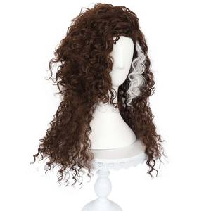 Accessoires de fête d'Halloween Crazy Women <span class=keywords><strong>Bellatrix</strong></span> <span class=keywords><strong>Lestrange</strong></span> Cosplay Perruque de cheveux bruns bouclés - Product Image 3