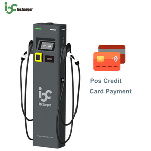 商用EV充電器7kW/22kWデュアルガンフロアスタンドPOS支払いと負荷分散 - Product Image 4