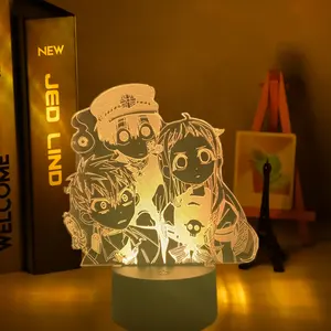 Manga Toilet Terikat Hanako Kun Led Cahaya Malam untuk Dekorasi Kamar Tidur Lampu Malam Warna-warni Anime Hadiah Akrilik 3d Lampu Hanako