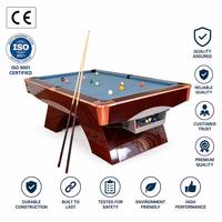 Table de billard professionnelle Nine Ball 8FT 9FT en bois d'acajou avec plateau en ardoise, certifiée CE ISO, personnalisable pour la maison