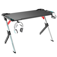 Table de jeu pliable de haute qualité avec éclairage LED et surface en aluminium pour ordinateur portable PC