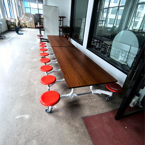 Trường căng tin 16 chỗ ngồi có thể gập lại Bàn Ăn Gấp bàn ăn - Product Image 5