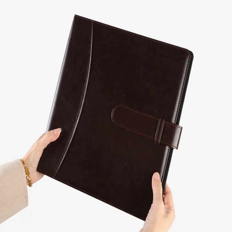 Hot Sales Accept Custom Printed A4 Size Logo Pu Leather Cover D Ring Binder In File Folder