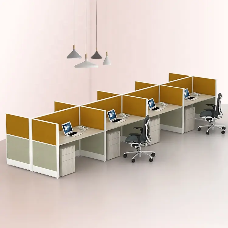 Professionele Ontwerp 8 Seater Bureau Partitie Tafel Moderne Call Center Ligboxen Modulaire Werkstation Bureau