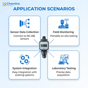 Capteur de qualité de l'eau numérique à faible coût, contrôleur d'affichage, écran LCD de 1,3 pouce, sonde RS485 Modbus, WiFi, alimentation 12-24V CC, en temps réel - Product Image 4