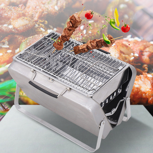 Griglia per <span class=keywords><strong>Barbecue</strong></span> portatile, griglie pieghevoli, griglia a carbone per Notebook nera <span class=keywords><strong>Barbecue</strong></span> da campeggio all'aperto/ - Product Image 3