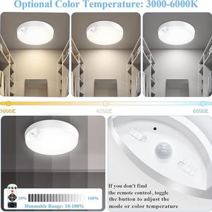 Luces de Techo Inalámbricas con Control Remoto a Batería de 3 Colores, 5400mAh de Larga Duración, Sensor de Movimiento, Temporizador Interior para Armarios y Escaleras - Product Image 4