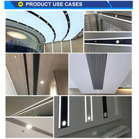 Grande grille de ventilation linéaire automatique pour plafond, diffuseur d'air léger pour sous-sol, salon, style contemporain