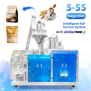 เครื่องบรรจุภัณฑ์แบบ Doypack อัตโนมัติพร้อมเครื่องบรรจุแบบ Auger สำหรับแป้งสาลี, แป้งข้าวโพด และเครื่องปรุงรส – ป้องกันฝุ่น, ความแม่นยำ ±1%, มาตรฐาน CE - Product Image 1