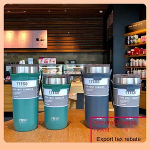 Dernière conception moderne grande capacité en acier inoxydable thermos tasse portable en silicone tasse à café couvercle pour voiture chaud pour l'école - Product Image 2