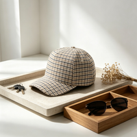 Warna Kustom  Snapback 5-Panel Tanpa Struktur dengan Pola Huruf Vintage, Penutup Gesper Logam, Bahan Kanvas