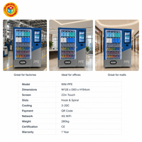Distributeur automatique intelligent de PPE : masques, gants, boissons, écran tactile 22 pouces, gestion cloud SDK, paiement par QR