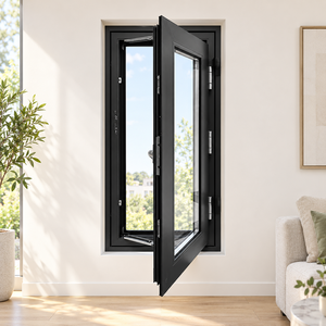 Finestre a Battente Orizzontali Moderne in Lega di <span class=keywords><strong>Alluminio</strong></span> con Vetro Temperato, Isolamento Termico e Zanzariera Integrata per Progetti Residenziali - Product Image 4