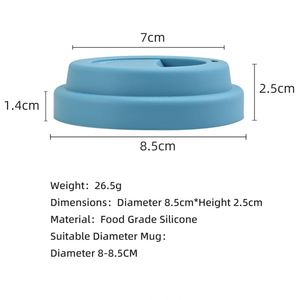 แก้วมัค Moon Design ขนาด 8.5 ซม. เกรดสำหรับอาหาร ฝาปิดซิลิโคนแบบพกพา เป็นมิตรกับสิ่งแวดล้อม ล้างทำความสะอาดได้ สำหรับไวน์ แคมป์ปิ้ง และกิจกรรมกลางแจ้ง - Product Image 3