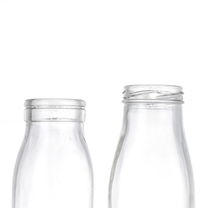 Bouteille en verre à lait transparent vide cj015, bouteille à boire, pot à boissons - Product Image 4