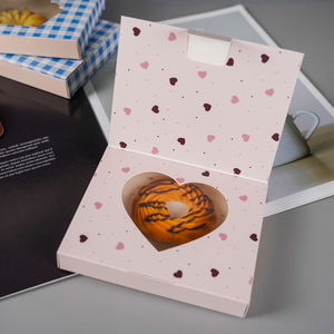 <strong>Sunshine</strong> Christmas Personal Customization Printing <strong>Gift</strong> 3 Grid Cookies Box Brown Kraft Paper Sliding Mooncake Pastry Cookies Box - Product Image 3