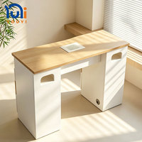 Table de manucure design moderne avec tiroirs, table de manucure pour salon de beauté, table de technicien avec collecteur de poussière intégré