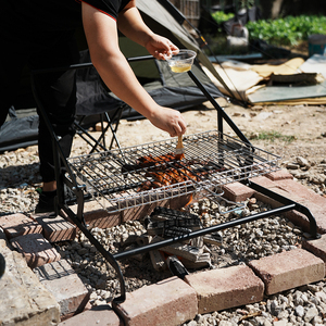 Barbecue Portable pliable en acier inoxydable/acier au carbone, Barbecue sans fumée, Barbecue <span class=keywords><strong>Kebab</strong></span>, charbon de bois, grilles de Camping - Product Image 5