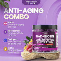 Gummies NAD Biotine Collagène Peptides Resvératrol avec Kératine et Berbérine Saveur Baies – 60 Unités – Complément Beauté Cheveux Peau Ongles