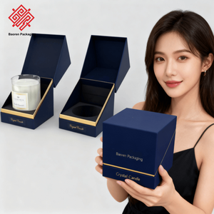 Baoren Boîtes cadeaux de bougies en papier rigide personnalisées de couleur personnalisée recyclable écologique de faible quantité minimale de commande pour parfum de beauté - Product Image 6