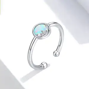 Women Jewelry Hot Selling 925 Sterling Silver Animal Open Opal Custom Hand Ring